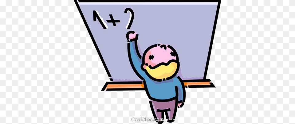Boy Working A Math Problem Royalty Free Vector Clip Art, White Board Png