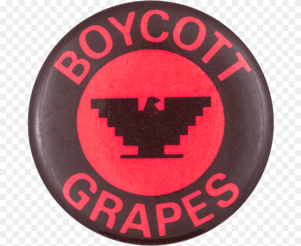 Boycott Grapes Red And Black, Badge, Logo, Symbol Free Png
