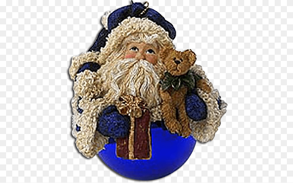 Boyds Santa Father Frostmick Glass Ball Ornament Shimmering Christmas, Accessories, Adult, Bride, Female Free Png