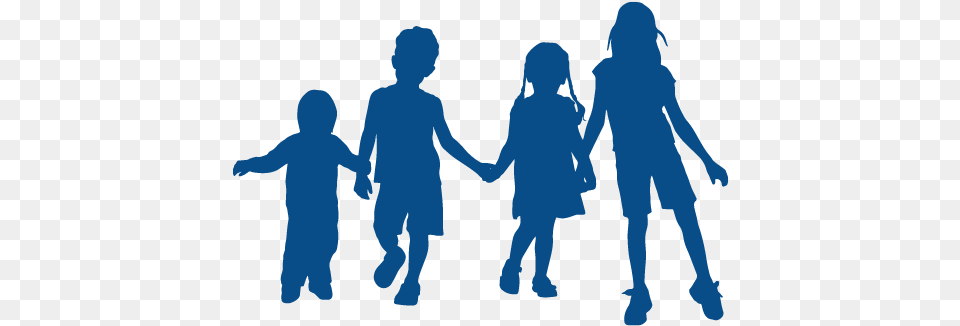 Boys And Girls Club Boy And Girl Holding Hands Silhouette, Body Part, Hand, Person, Holding Hands Png Image