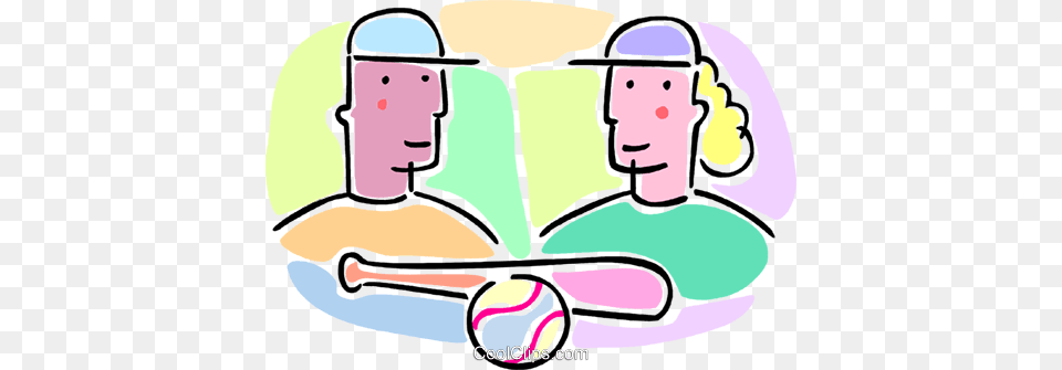 Boys And Girls With A Baseball Bat Royalty Vector, Person, People, Face, Head Png Image