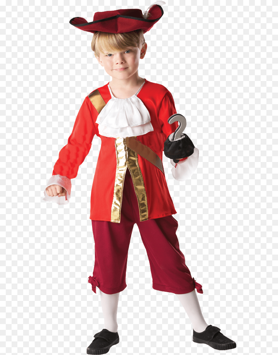Boys Captain Hook Costume, Person, Clothing, Boy, Male Png Image