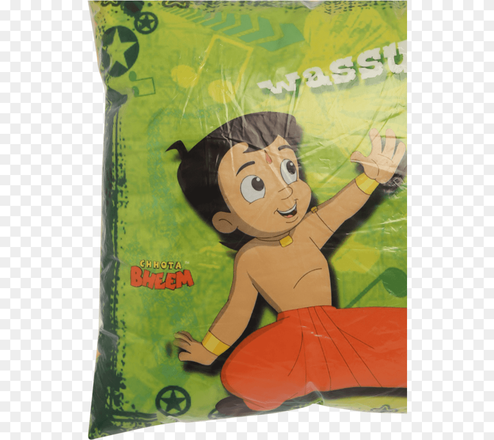 Boys Chhota Bheem Printed Cushion Cartoon, Home Decor, Person, Face, Head Free Png Download