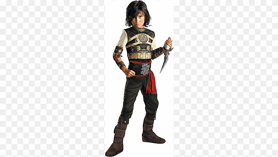 Boys Dastan Costume Deluxe Dastan Deluxe, Clothing, Person, Weapon, Sword Free Png