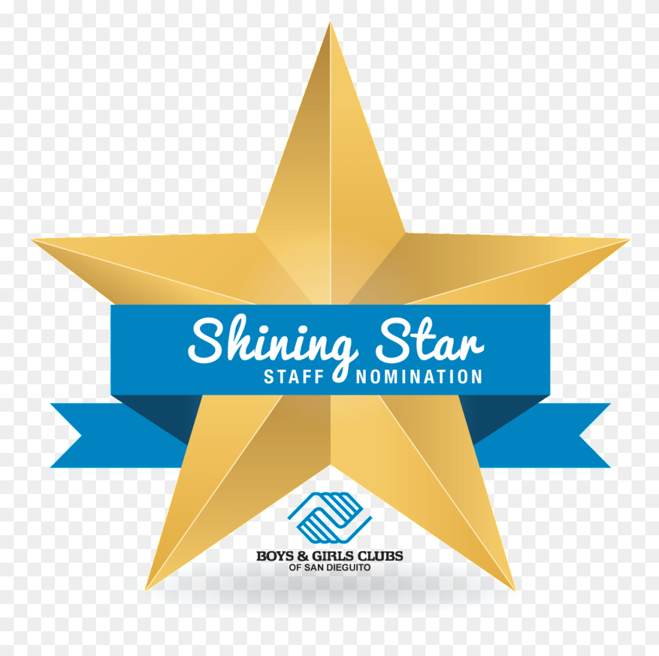 Boys Girls Clubs Of San Dieguito Our Shining Star Staff Nomination, Star Symbol, Symbol, Rocket, Weapon Free Png Download