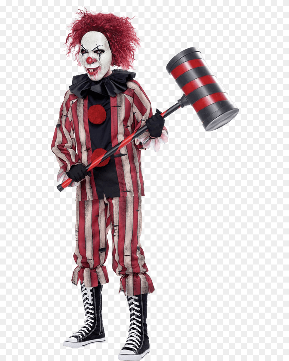 Boys Nightmare Clown Halloween Costume Scary Clown Costumes, Person, Performer, Face, Head Png Image