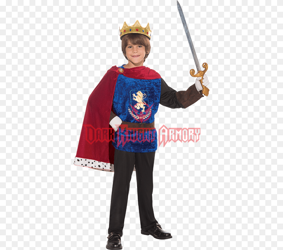 Boys Prince Charming Costume, Clothing, Person, Weapon, Sword Free Png