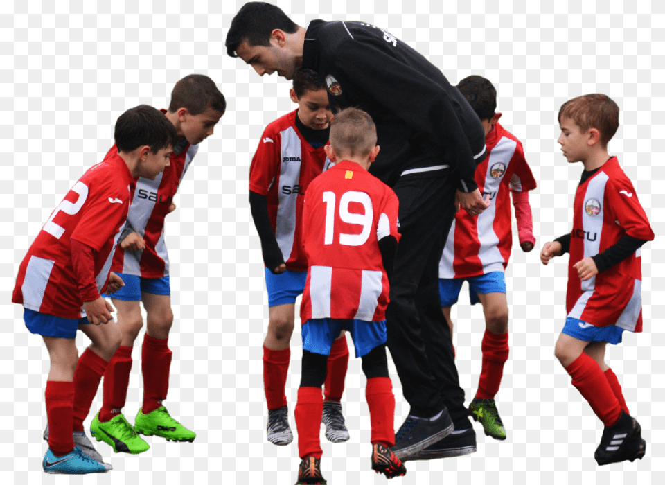Boys Soccer Team Huddle Boy, Shorts, Person, Clothing, People Free Png Download