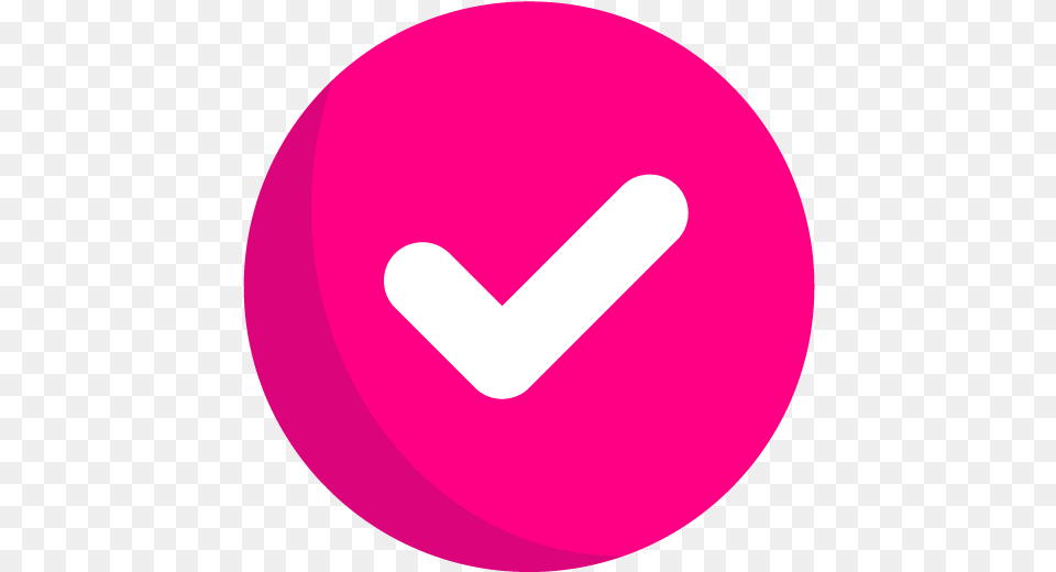 Bp Checkmarkicon Bright Pink Dot, Disk, Symbol Png