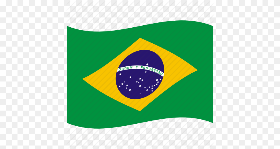Br Brazil Brazilian Flag Federal Green Republic Waving Flag Icon, Brazil Flag Png
