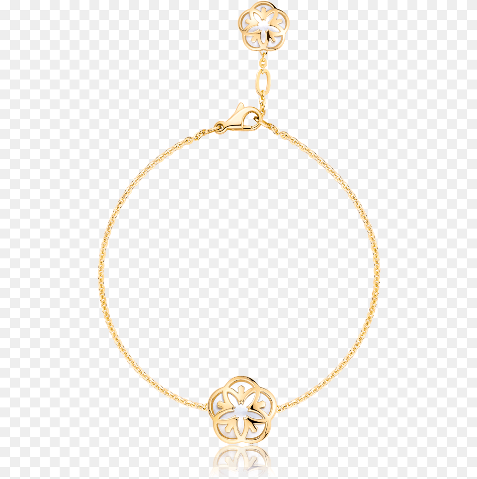 Bracelet 18k Yellow Gold And Two Motherofpearl Cabochons, Accessories, Jewelry, Necklace, Earring Free Transparent Png