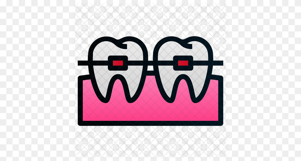 Braces Icon Of Colored Outline Style Clip Art, Dynamite, Weapon Free Png