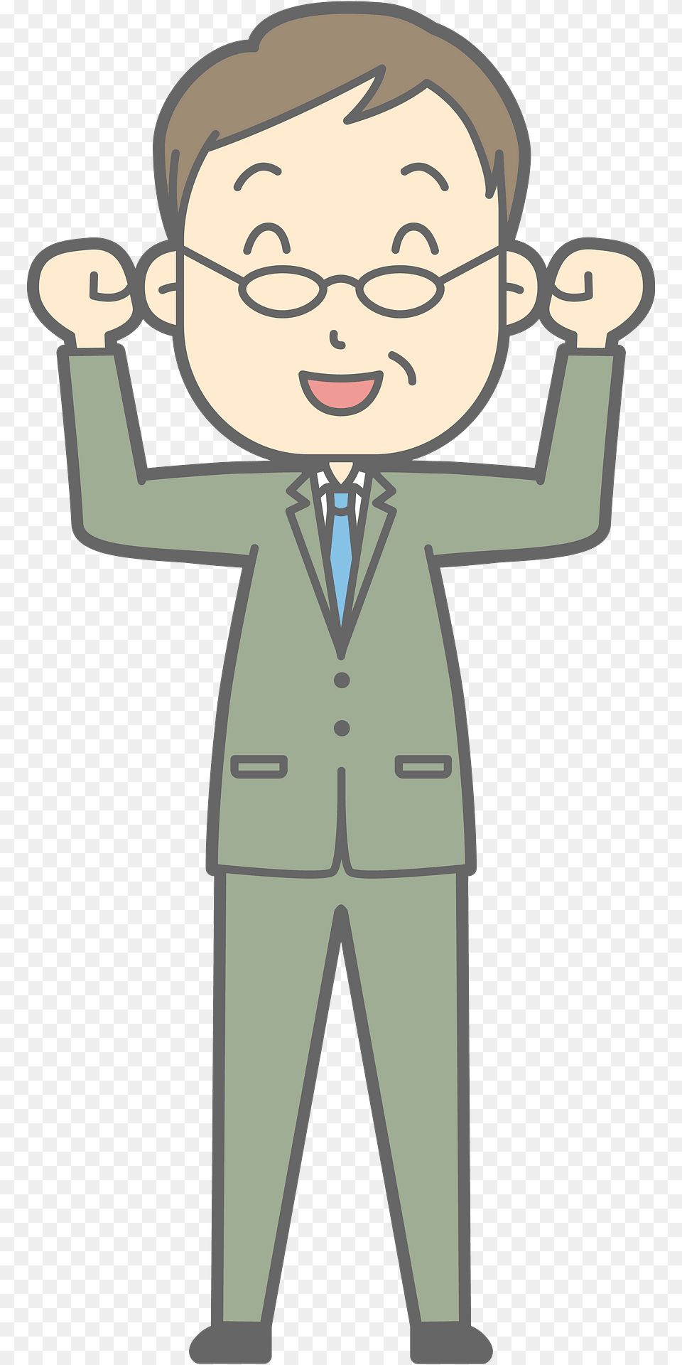 Brad Businessman Is Expressing Joy Clipart, Clothing, Formal Wear, Suit, Face Free Png Download