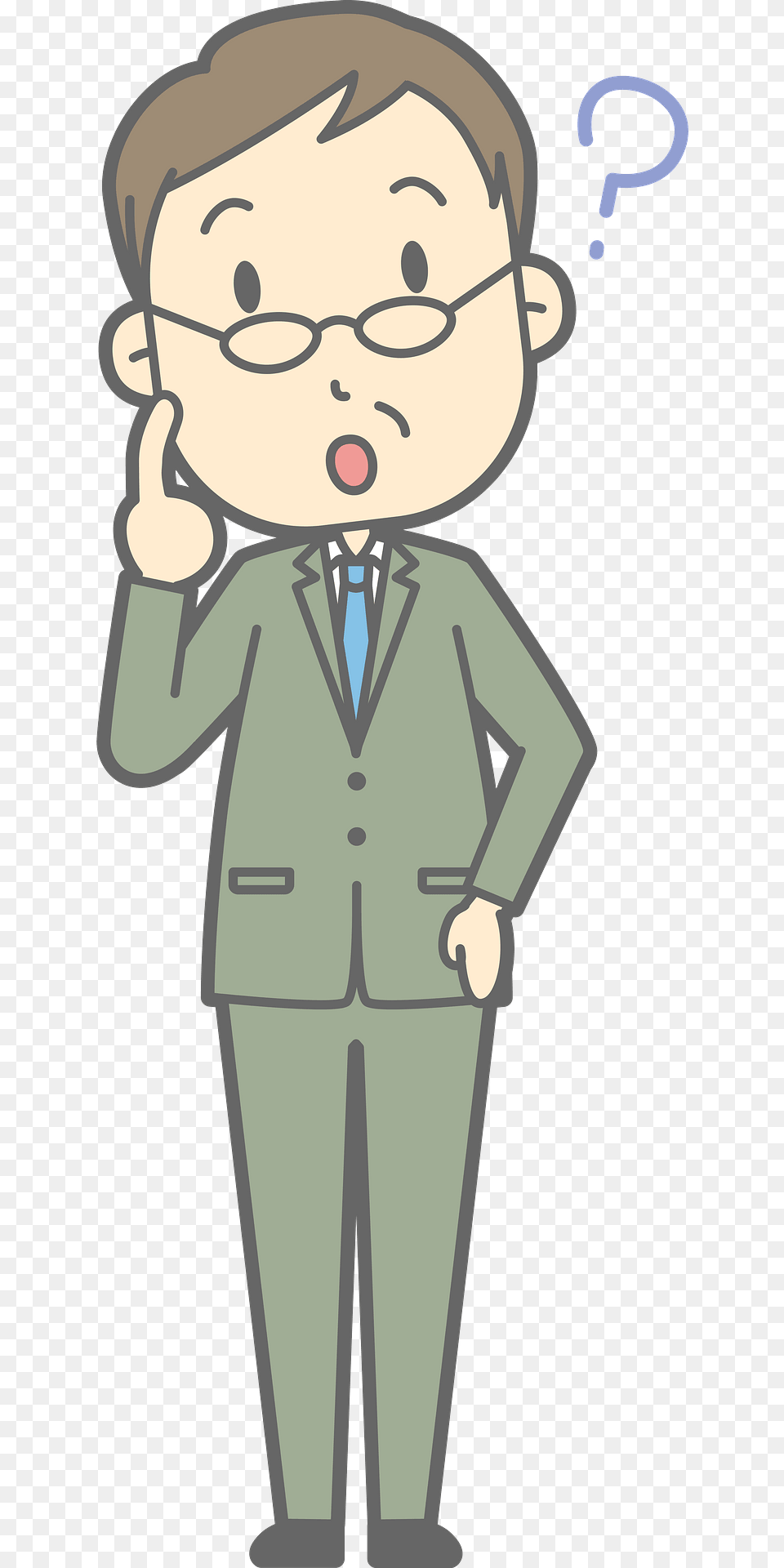 Brad Businessman Is Questioning Clipart, Clothing, Formal Wear, Suit, Person Png Image