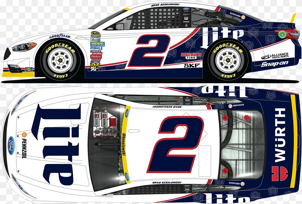 Brad Keselowski 2016 Miller Lite Chase For The Sprint, Alloy Wheel, Vehicle, Transportation, Tire Png