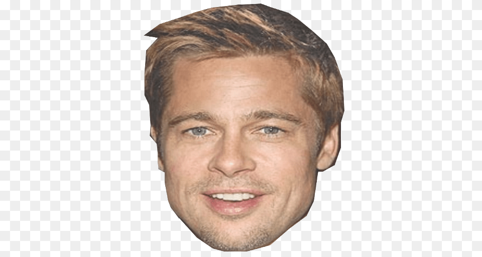 Brad Pitt, Smile, Face, Happy, Head Png
