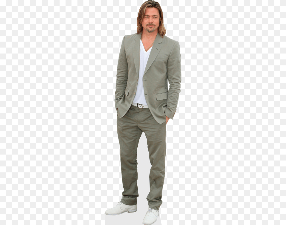 Brad Pitt, Suit, Jacket, Formal Wear, Coat Free Png Download