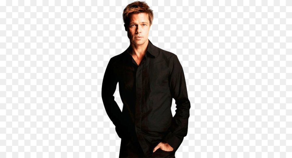 Brad Pitt Brad Pitt Cool, Long Sleeve, Portrait, Photography, Person Free Png