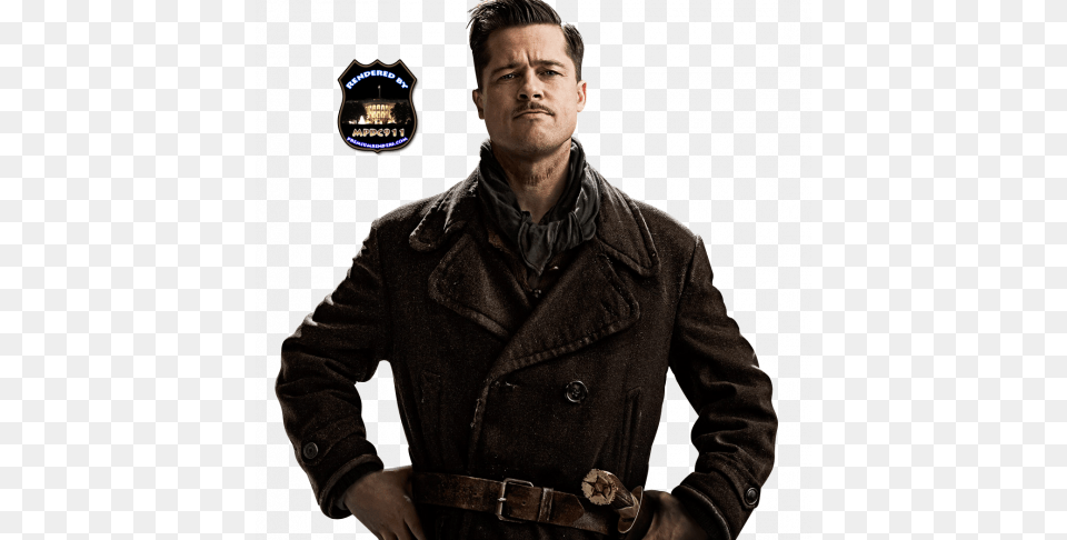 Brad Pitt Brad Pitt Leather Jacket, Accessories, Coat, Clothing, Buckle Free Png Download