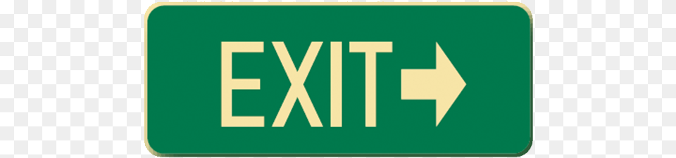 Brady Glow In The Dark And Standard Floor Sign Exit Exit Sign, Symbol, First Aid Free Transparent Png