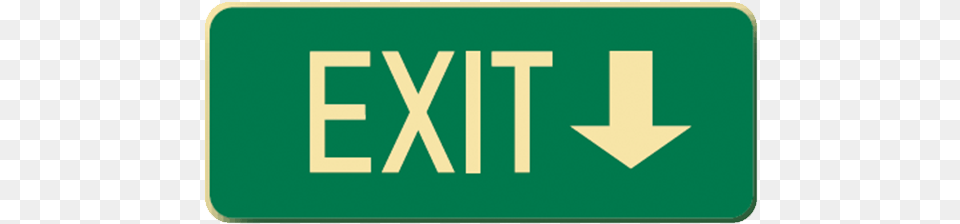 Brady Glow In The Dark And Standard Floor Sign Exit Sign, Symbol, First Aid, Road Sign Png