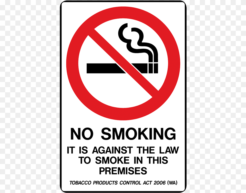 Brady Prohibition Sign No Smoking Signs Qld, Symbol, Road Sign Free Transparent Png