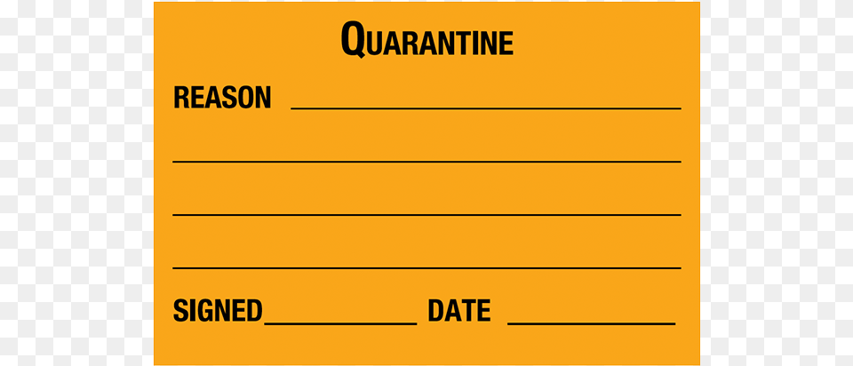 Brady Quality Assurance Label Quarantine M Not Doing Shit Today, Paper, Text Free Png Download