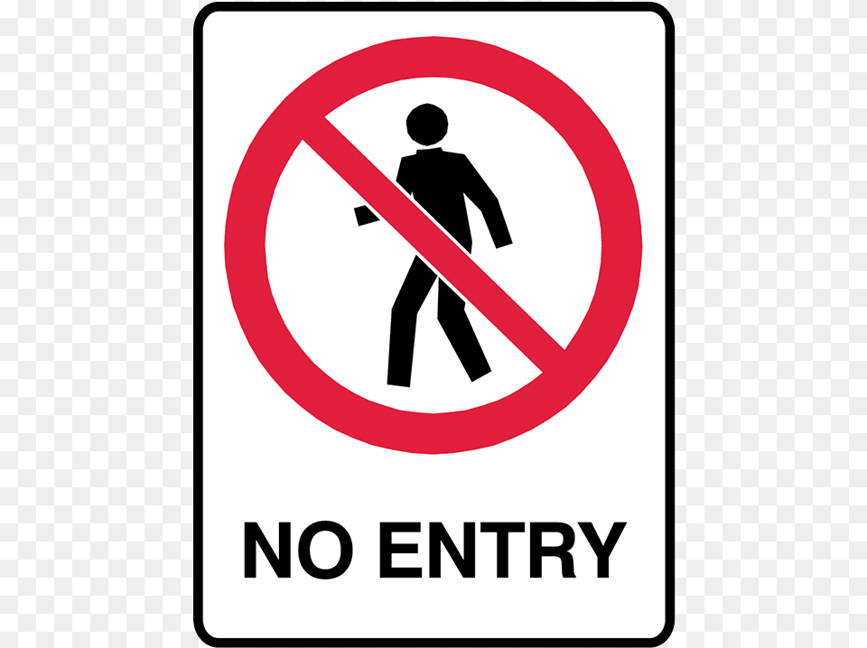 Brady Ultratuff Sign No Pedestrian Access Sign, Symbol, Road Sign, Adult, Male Free Png Download