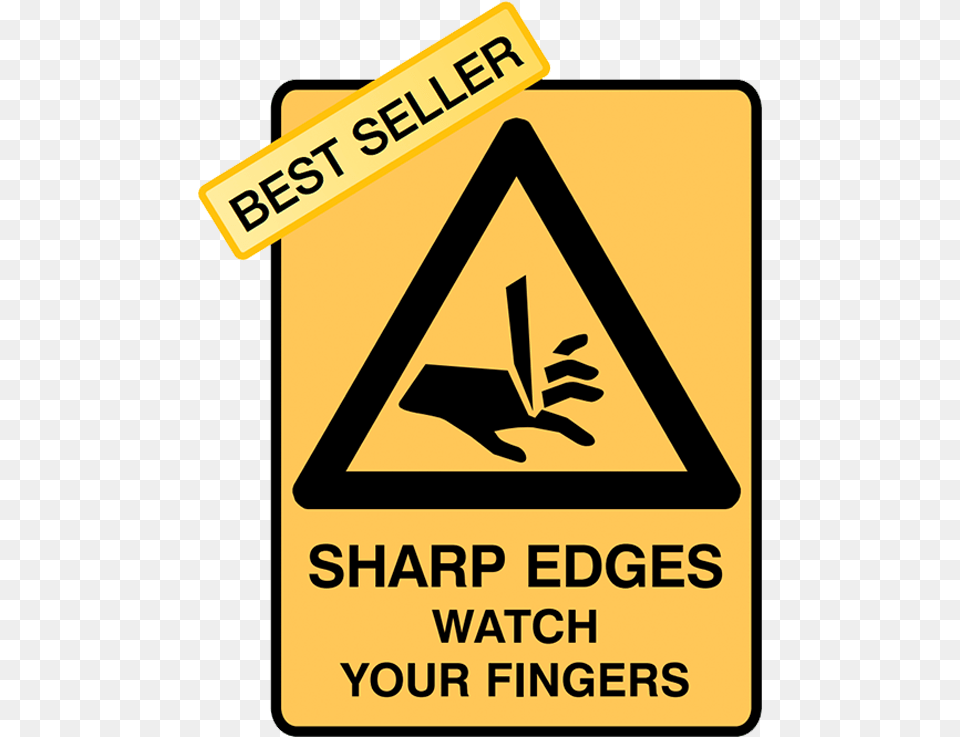Brady Warning Signs Sharp Edges Sign, Symbol, Road Sign Free Png Download