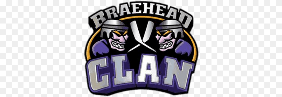 Braehead Clan Logo Transparent Stickpng Braehead Clan Logo, Crowd, Person, Cap, Clothing Free Png