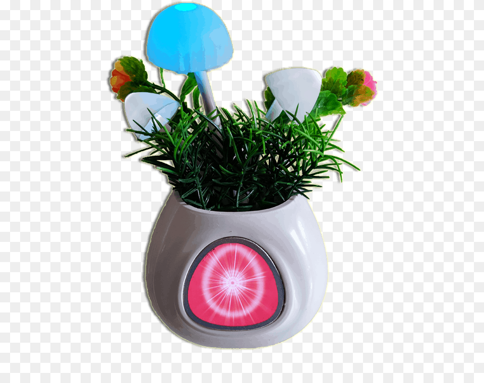 Brahma Kumaris Flower Pot Night Lamp Wall Plug Brahma Kumaris Flower, Vase, Pottery, Potted Plant, Planter Free Png Download