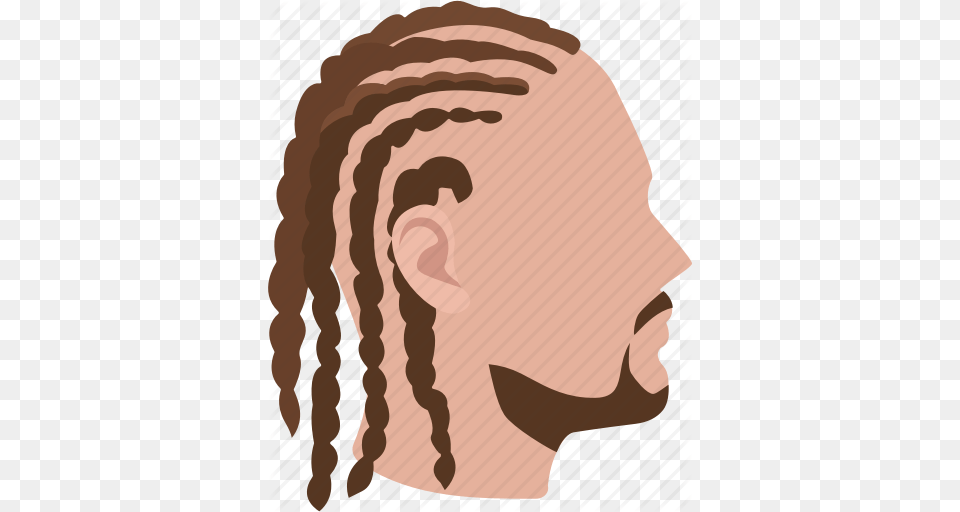 Braided Braids Cornrows Dreadlocks Dreads Hair Hairstyles Icon, Body Part, Ear, Head, Person Free Transparent Png