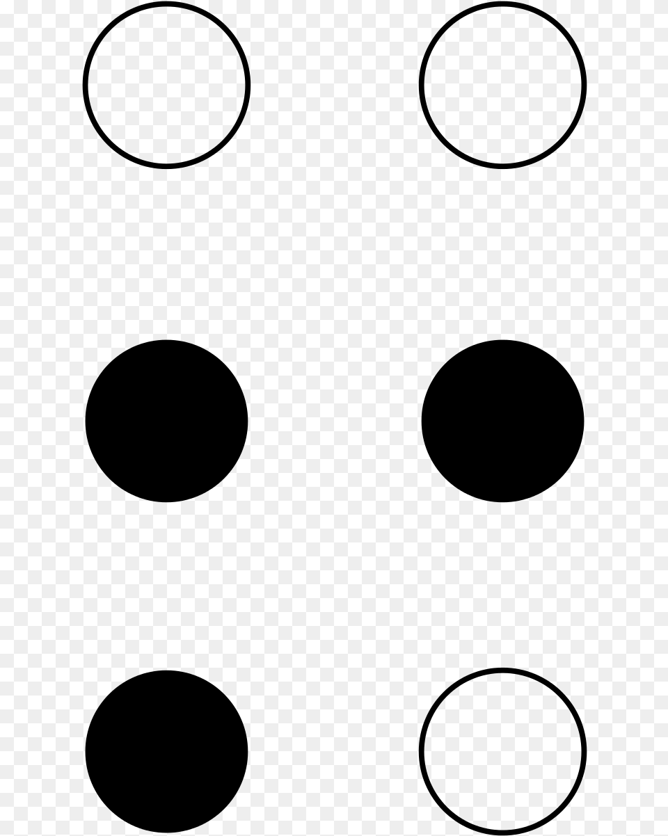 Braille Exclamation Point, Gray Free Png Download