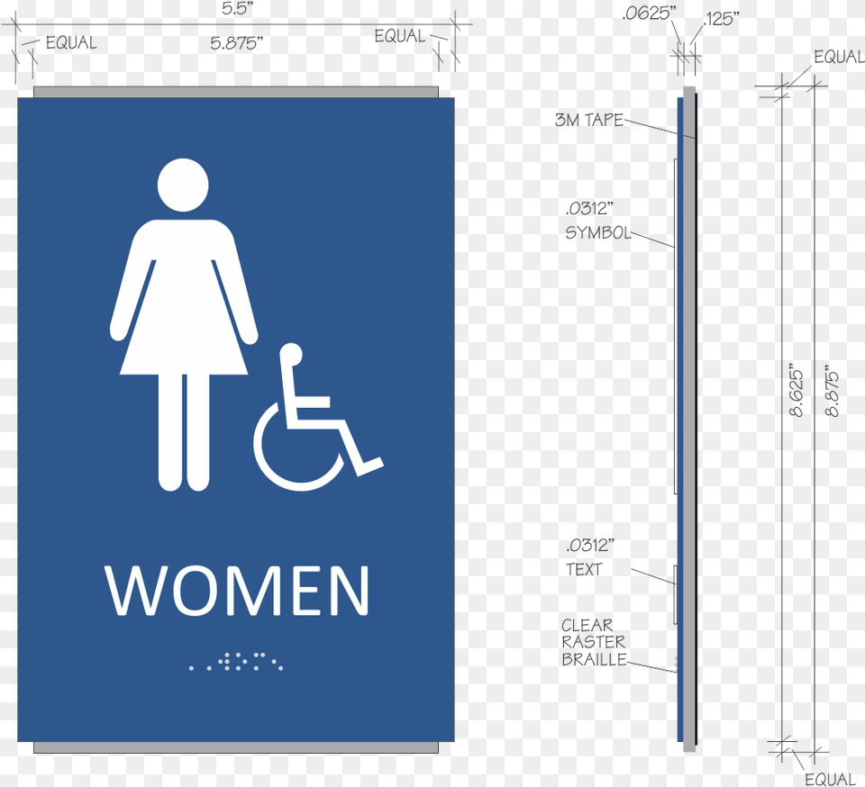 Braille Unisex Restroom Sign With Pictograms Pdf High School Restroom Sign, Symbol Free Png Download