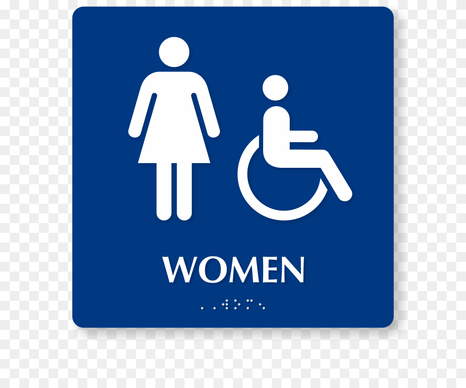 Braille Women And Handicap Accessible Restroom Sign Sku, Symbol, Road Sign Free Transparent Png