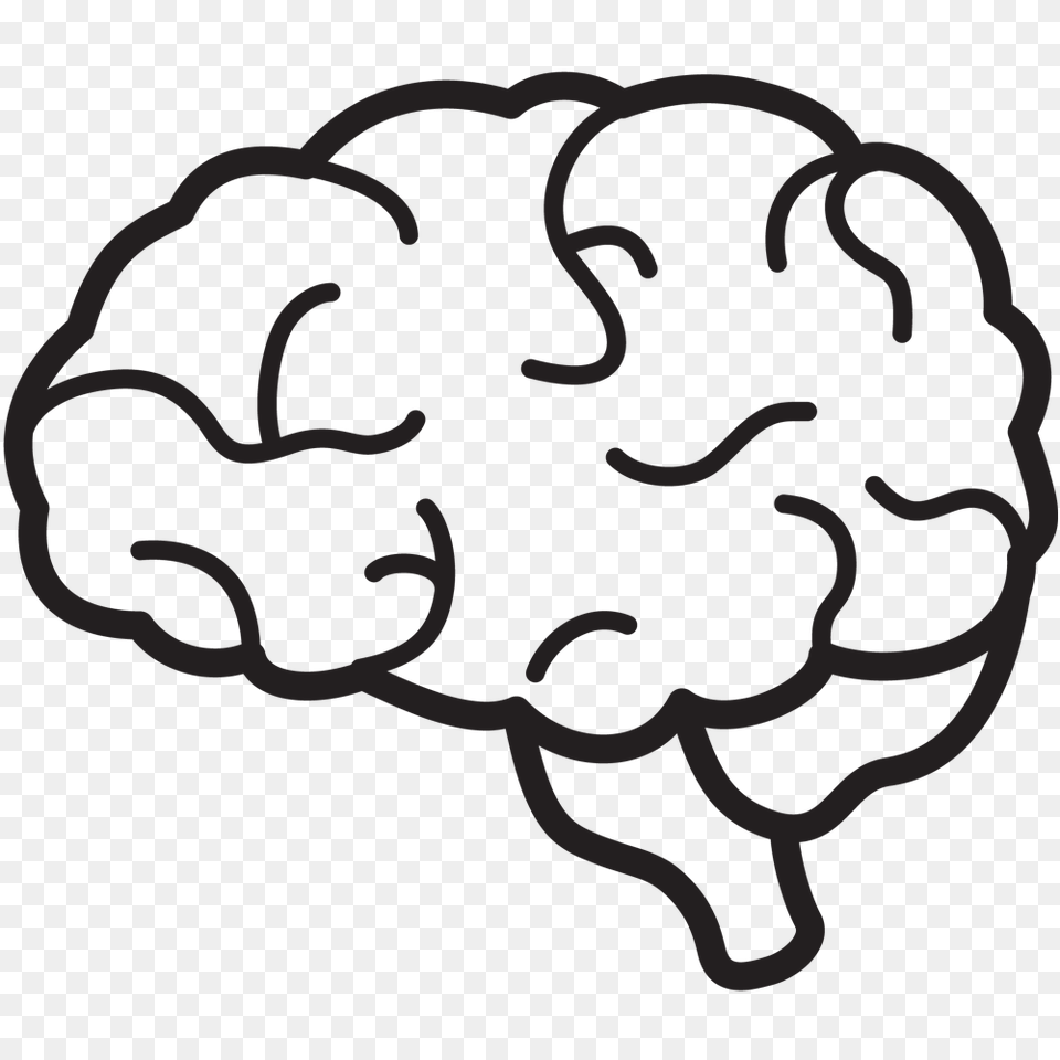 Brain, Stencil Png Image