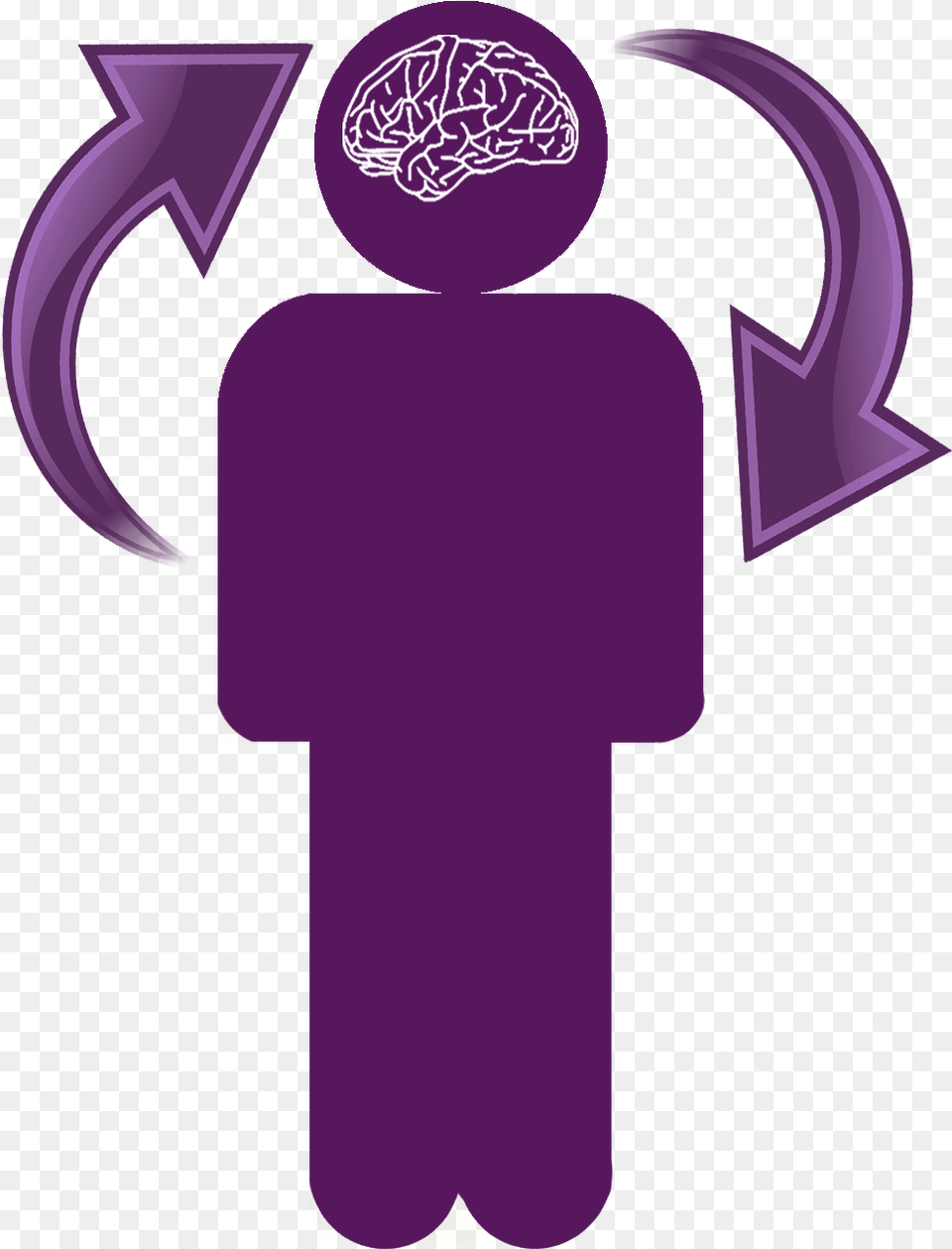 Brain Body Connection Logo Illustration, Purple Free Transparent Png