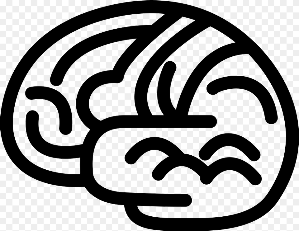 Brain Body Organ Outline Cerebro Contorno, Stencil, Logo, Symbol Free Transparent Png