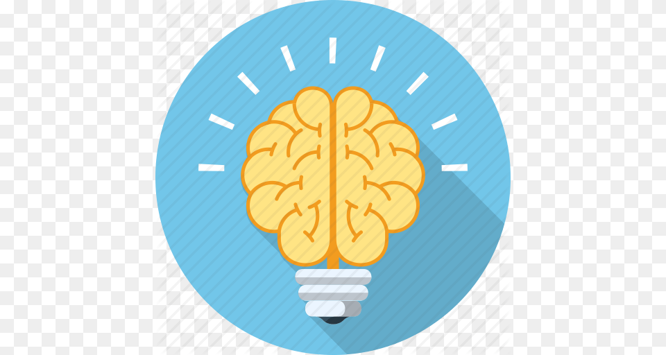 Brain Bulb Business Creative Idea Mind Power Icon, Light, Lightbulb, Disk Png