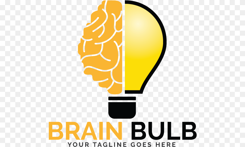 Brain Bulb Logo Design Graphic Design, Light, Body Part, Hand, Person Png Image