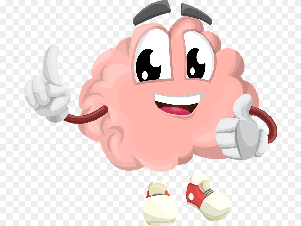 Brain Character Organ Smart Eyes Hands Sho Brain Cartoon No Background, Clothing, Footwear, Shoe, Baby Png