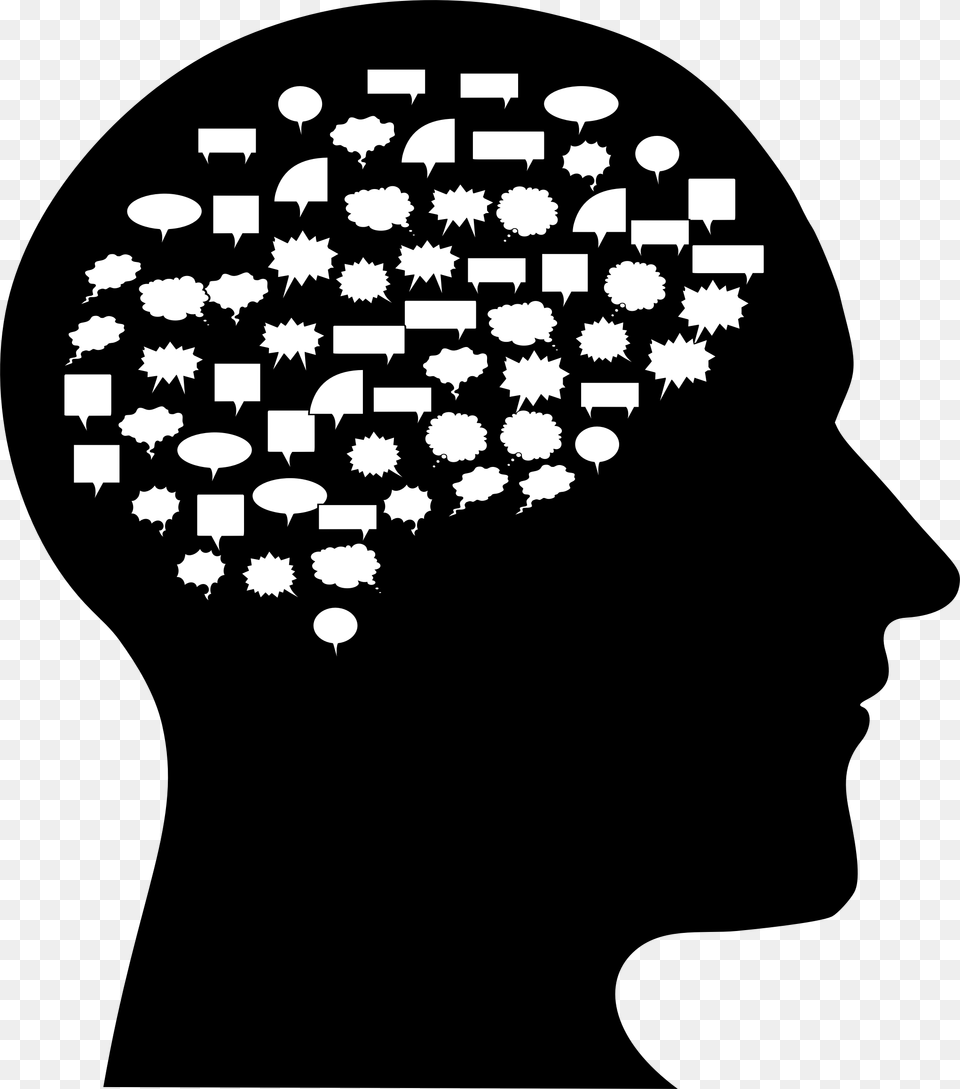 Brain Clip Art Brain And Speech Clipart, Silhouette, Cap, Clothing, Hat Free Png Download