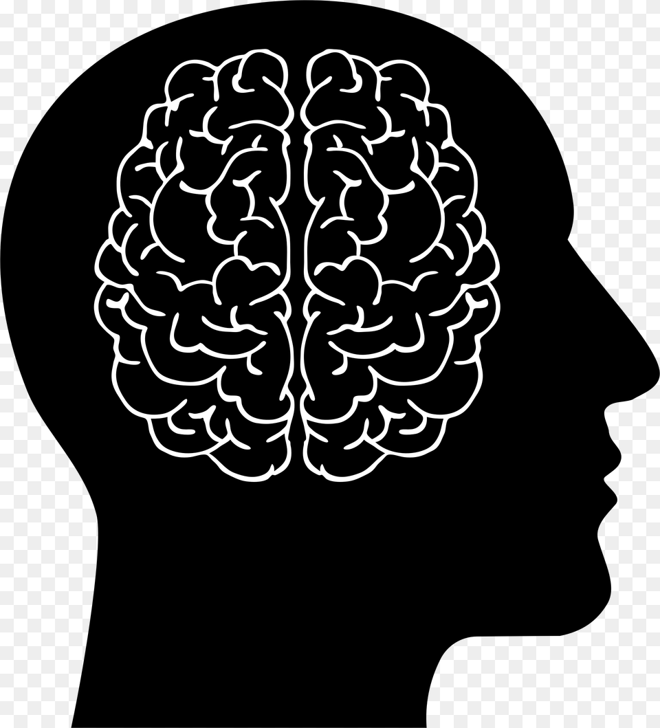 Brain Clip Art Man Brain Clipart, Stencil, Head, Person, Face Png Image