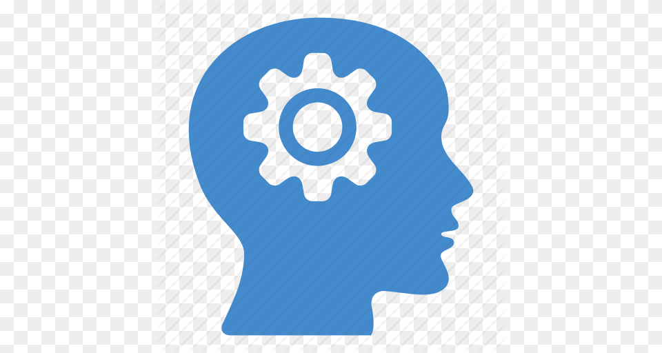 Brain Cogwheel Creative Gear Head Idea Productivity Icon, Machine Free Png