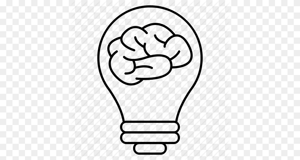 Brain Creativity Idea Intelligence Knowledge Icon, Light, Lightbulb Png