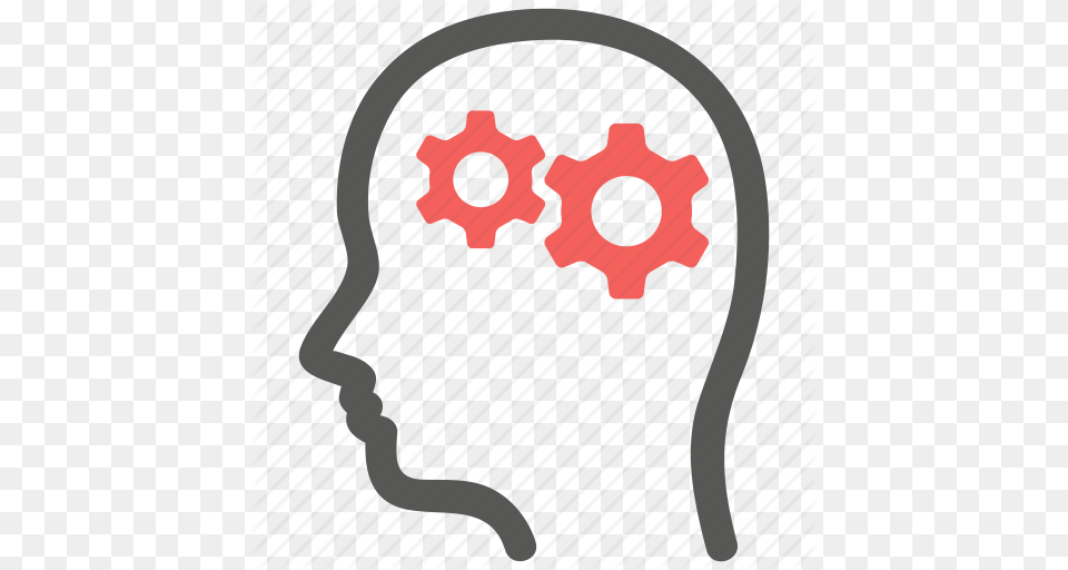 Brain Gear Logic Mental Mind Psychiatry Psychology Icon, Blackboard, Machine, Accessories Png Image