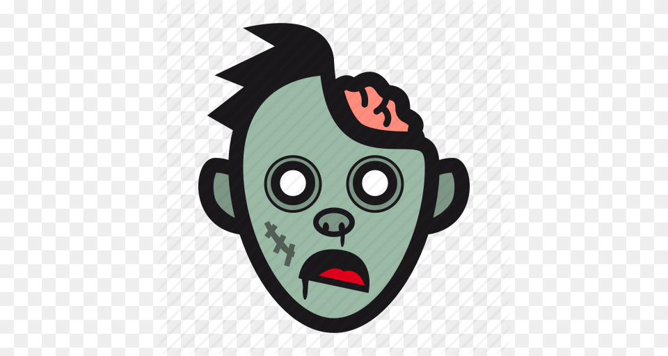 Brain Halloween Monster Undead Zombie Icon, Face, Head, Person, Photography Free Transparent Png