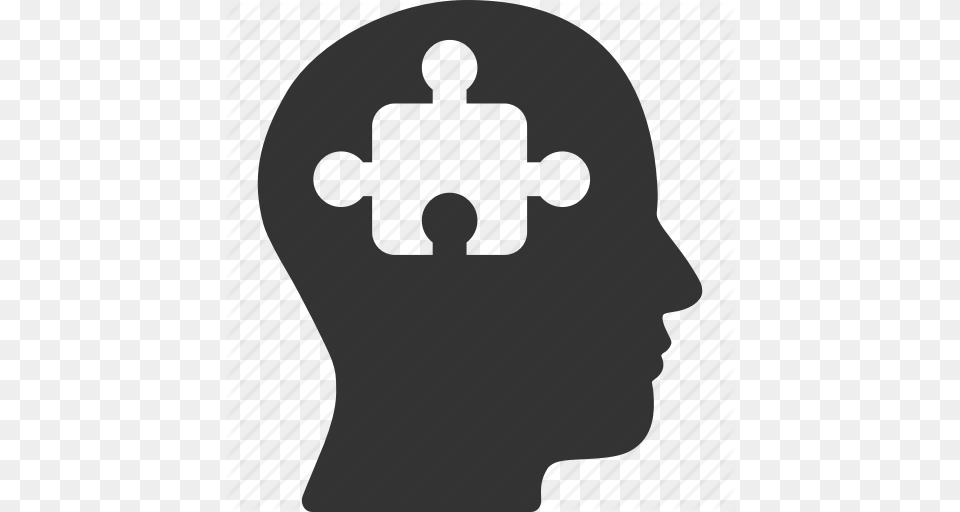 Brain Human Organ Memory Mind Puzzle Think Thinking Icon, Stencil Png