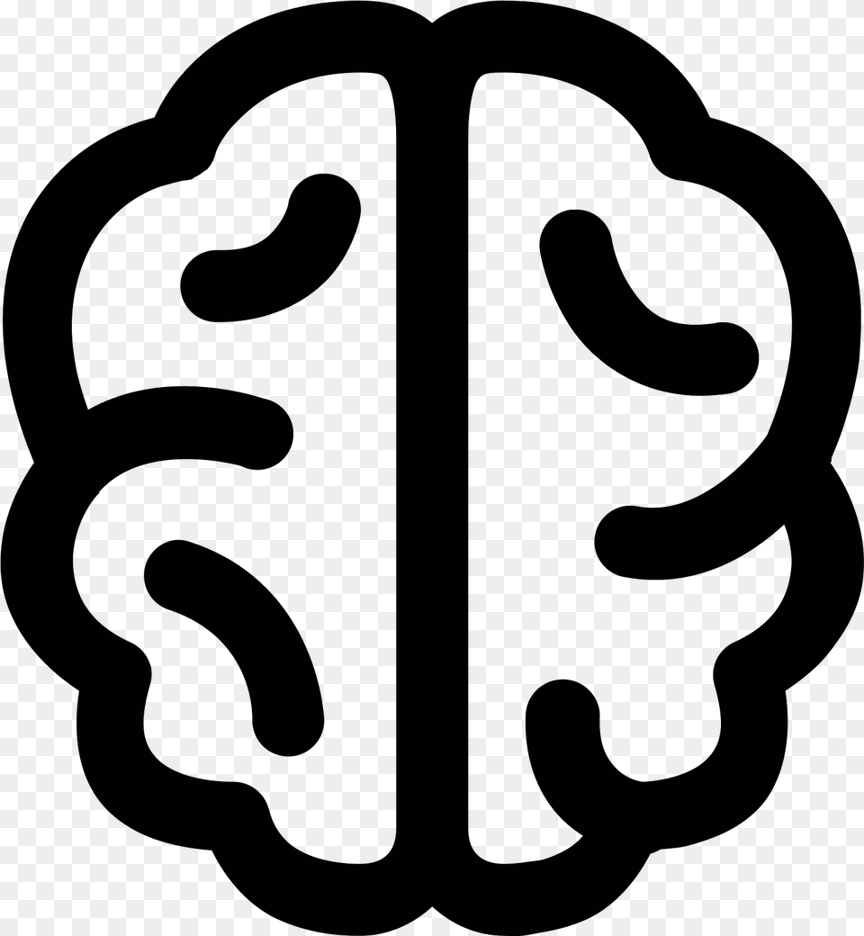 Brain Icon Brain Vector Icon, Gray Free Png