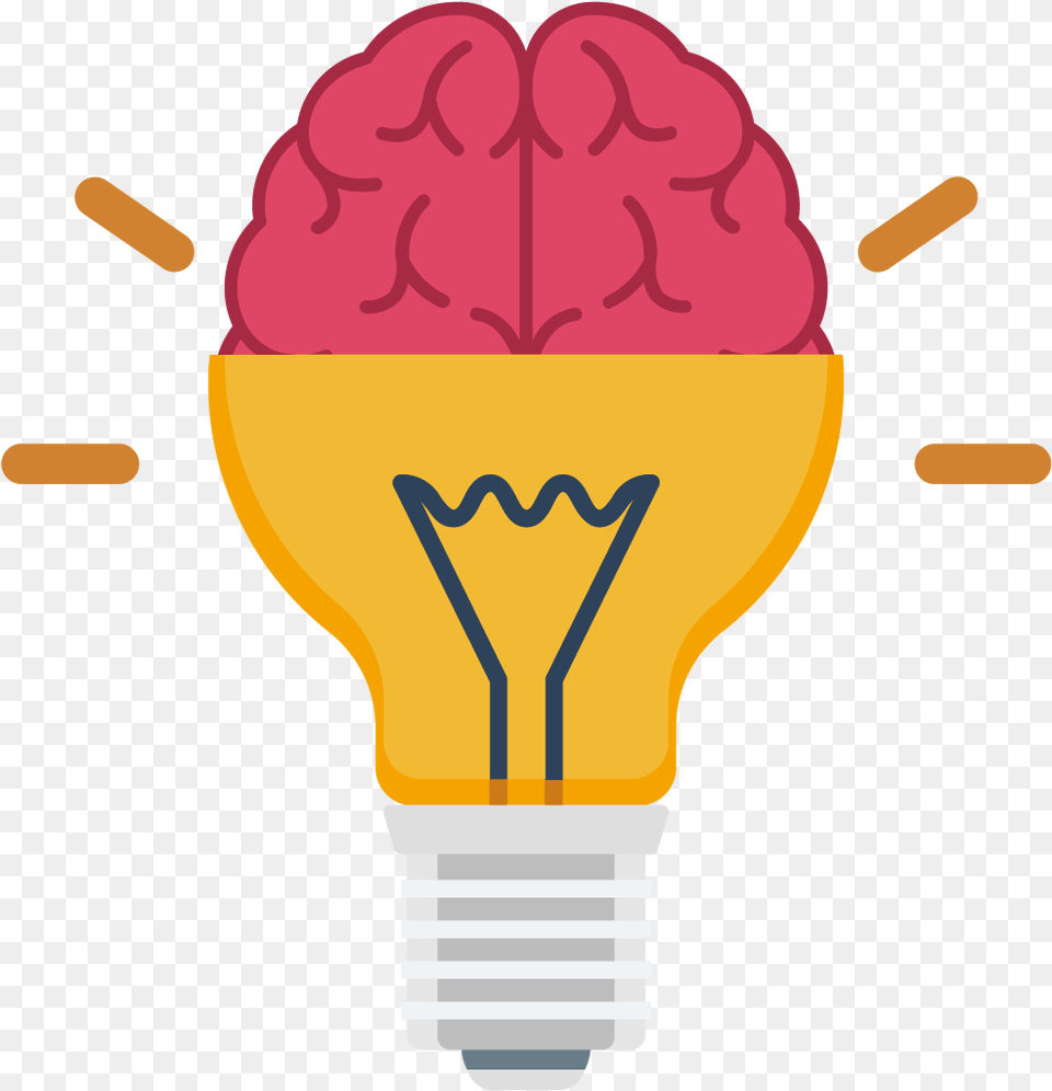 Brain Image Color Icon Incandescent Light Bulb, Lightbulb, Dynamite, Weapon Free Transparent Png